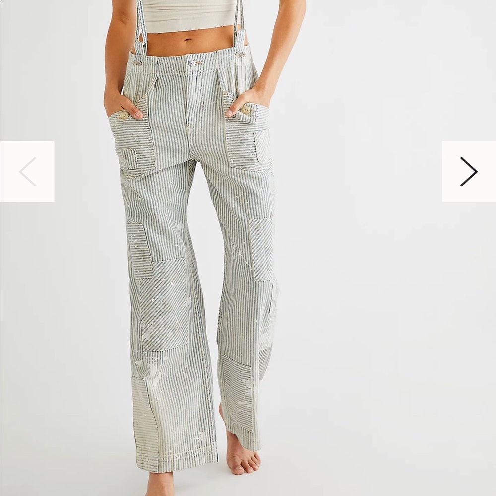 Free People Always and Forever overalls NWT